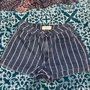 Pacsun striped candy mom shorts